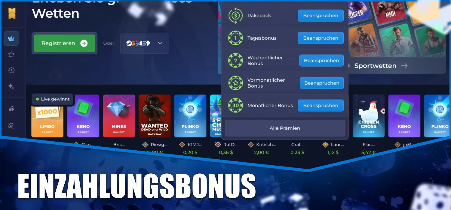 Rainbet-Bonus